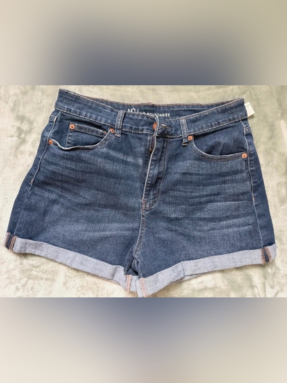 No Boundaries Curvy Mom Denim Jean Shorts, Size 13
